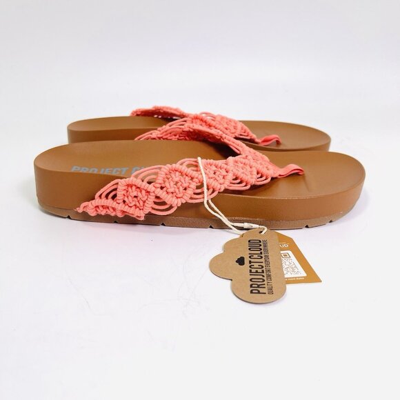 Project Cloud Memory Foam Hammock Sandals Mango Orange Size 8.5 - Picture 5 of 8